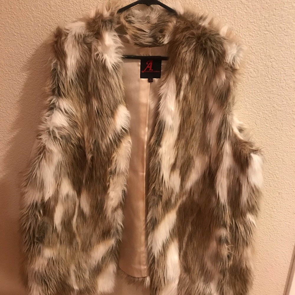 Adrienne Landau Faux Fur Vest